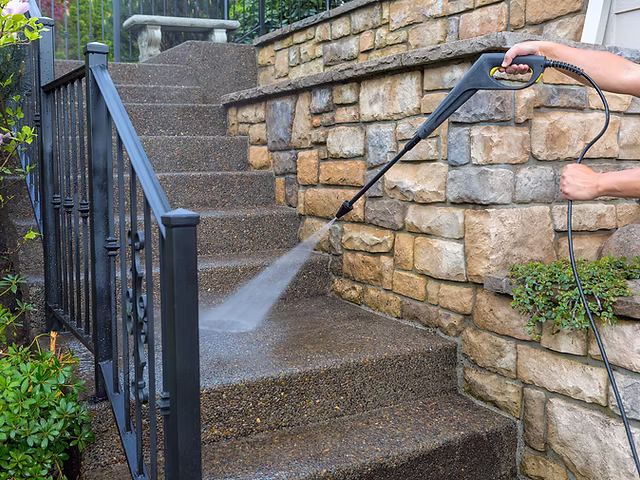 KirchCo handyman completing an outdoor home and yard project